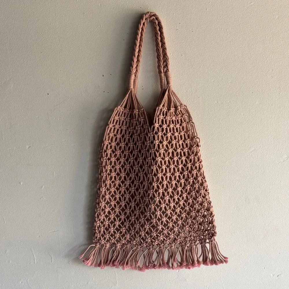 Crochet macrame Shopping tote beach bag